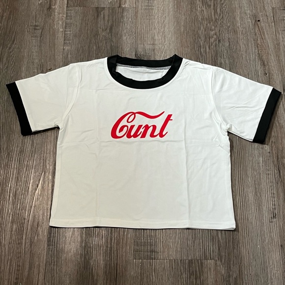 Y2K VINTAGE RIBBED BABY TEE 2000S GRUNGE HARAJUKU AESTHETIC GOTH EMO GIRL - Picture 3 of 4